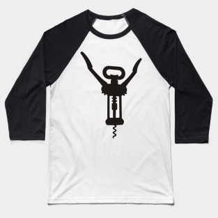 Corkscrew Silhouette Baseball T-Shirt